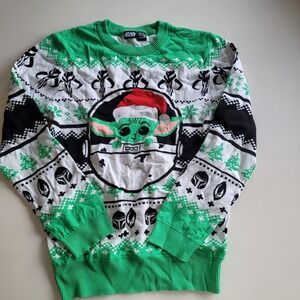 Star Wars‎ The Mandalorian Baby Yoda Christmas Sweater Holiday Graphic Large